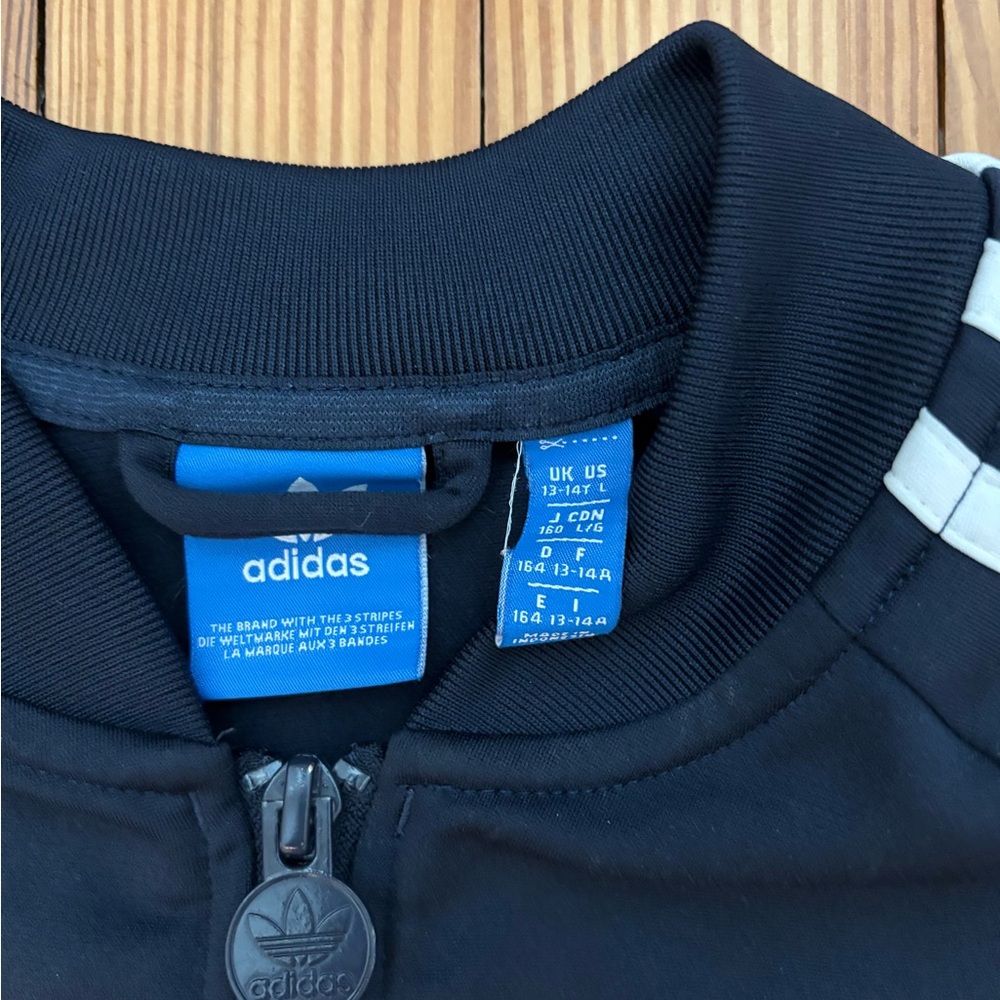 Adidas 90s Track Jacket in Navy and White Stripe - Picture 5 of 6